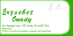 erzsebet onody business card